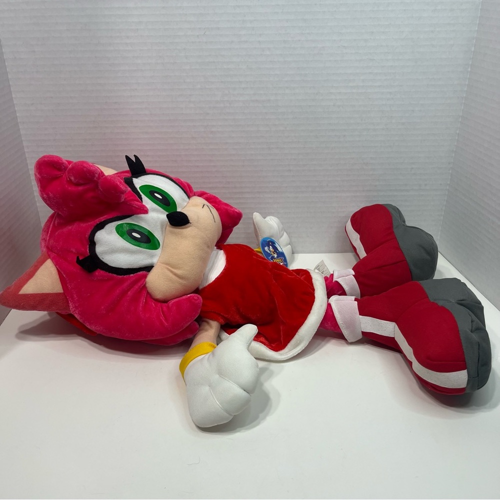 SONIC THE HEDGEHOG Amy Rose Plush doll 21” tall stuffed animal toy sega